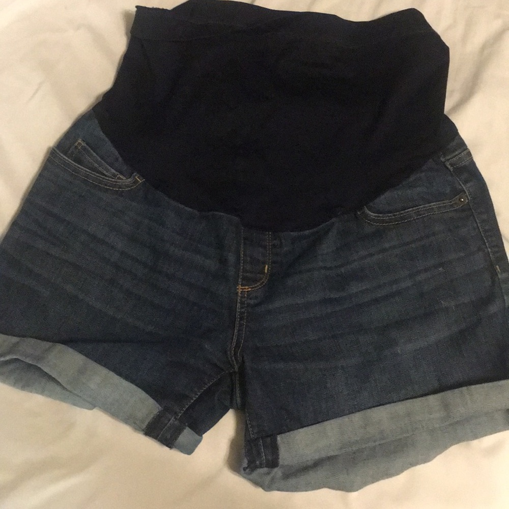 Maternity jean shorts